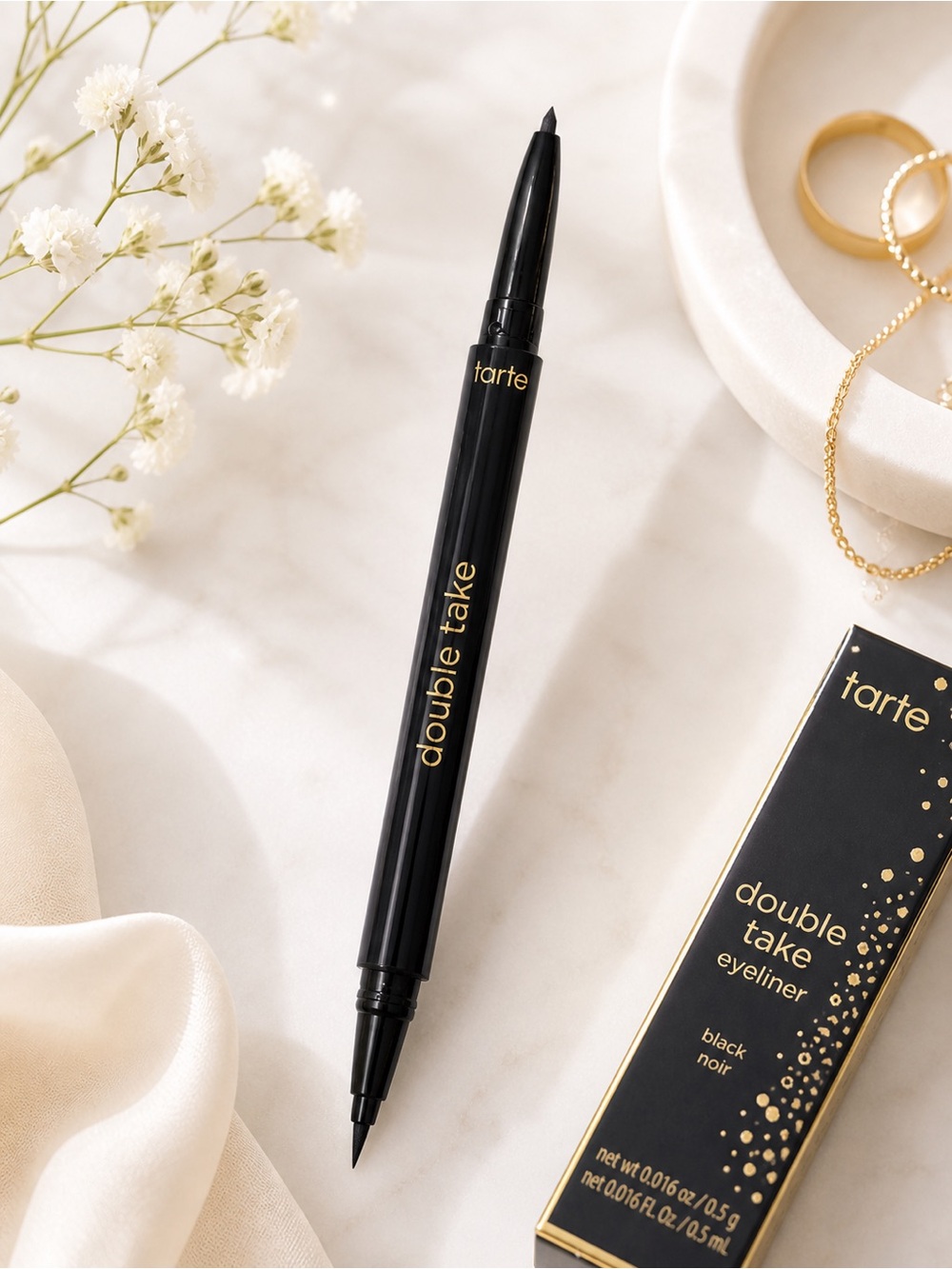 Tarte Double Take Eyeliner Black Liquid & Pencil Vegan Full Size NWT
